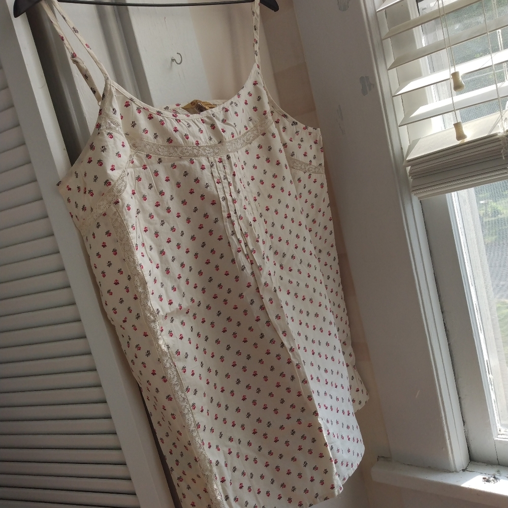 APRIL CORNELL FLORAL COTTON CAMISOLE XXL NEW